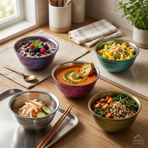 Pure Titanium Rice Bowl Double Layer Anti Scalding Household Outdoor Childrens Bowl Extra Thick Tableware - Product Image 5
