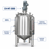Cuve de mélange en acier inoxydable avec chemise chauffante pour le traitement des jus et des boissons