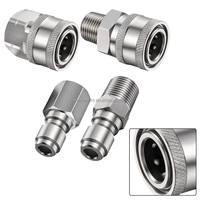 MAXIWORLD Raccords de nettoyeur haute pression en acier inoxydable mâle et femelle avec adaptateur et embouts