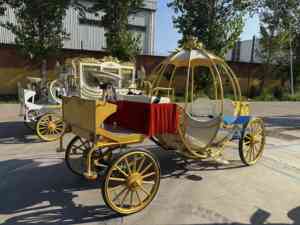 รถม้าไฟฟ้าแบบไม่มีม้าใช้ในสวนสนุกรถลากม้าเจ้าหญิงดีไซน์สีใหม่ - Product Image 5