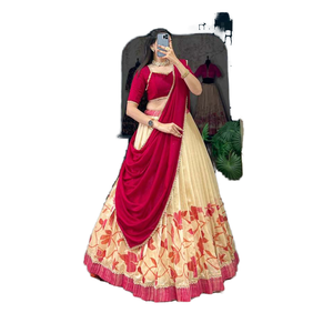 Robes de mariée Lehenga Choli avec Dupatta pour demoiselles d'honneur et invités de mariage - Product Image 1