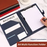 Portafolio Personalizado con Clip, Almacenamiento Potente, para Negociaciones, Exposiciones, Regalo, A4, PU, Portafolio de Negocios