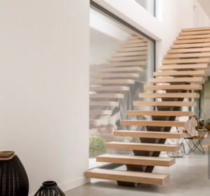 <span class=keywords><strong>Escalier</strong></span> <span class=keywords><strong>droit</strong></span> moderne <span class=keywords><strong>en</strong></span> bois avec marches <span class=keywords><strong>en</strong></span> bois et rampes <span class=keywords><strong>en</strong></span> <span class=keywords><strong>acier</strong></span> inoxydable, design professionnel CBMmart - Product Image 4