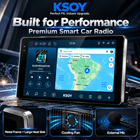 Radio Mobil Android Universal KSOY-12 Layar Sentuh QLED Wireless Carplay GPS Head Unit 12+256G Kamera 360 Optik Koaksial FM AM