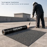 SBS Aufklebbares Bitumen-Wasserdichtungs-Dachmembran mit Mineralgranulat-Oberfläche für Flachdächer