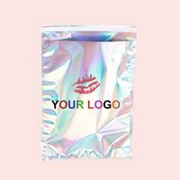 Enveloppes holographiques recyclables imprimées sur mesure Sacs postaux colorés d'expédition en poly avec logo et feuille auto-adhésive au laser