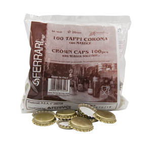Tappi a Corona Ferrari 26mm con Sigillante 100pz Made in Italy - Product Image 1