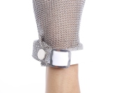 Gant à cinq doigts en acier inoxydable 316L pour trancher la cuisine, couper les huîtres de boucher, écailler les filets de poisson, sangle en TPU