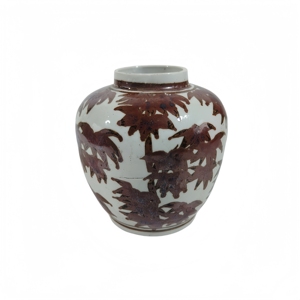 Pot en céramique de Jingdezhen peint <span class=keywords><strong>à</strong></span> la main avec motif de bambou rouge, <span class=keywords><strong>vase</strong></span> en <span class=keywords><strong>porcelaine</strong></span> vintage pour la décoration de la maison - Product Image 3
