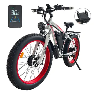 Sepeda listrik gunung salju gemuk, ban sepeda listrik, sepeda gunung, baterai Lithium 48V 1000W 2000W 22,4ah, stok EU