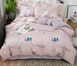 Ensemble de draps en coton doux personnalisé et magnifique, 4 pièces, ensemble de <span class=keywords><strong>literie</strong></span> - Product Image 2