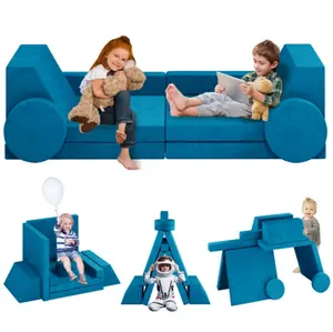 Factory Custom Living Room Furniture Multifunctional Kids Boy And Girls Folding Play Couch Sofa Bed Memory Foam