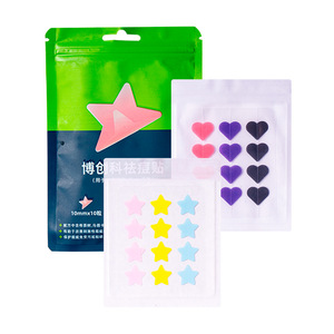 Parches para el acné con forma de corazón y estrella, 10 mm x 10 unidades, tratamiento para el acné, cuidado de la piel del rostro - Product Image 1