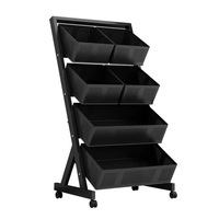 Multifunctionele ijzeren 4-laags opbergrek organizer voor huis, keuken, woonkamer, badkamer, fruit & voedselopslag