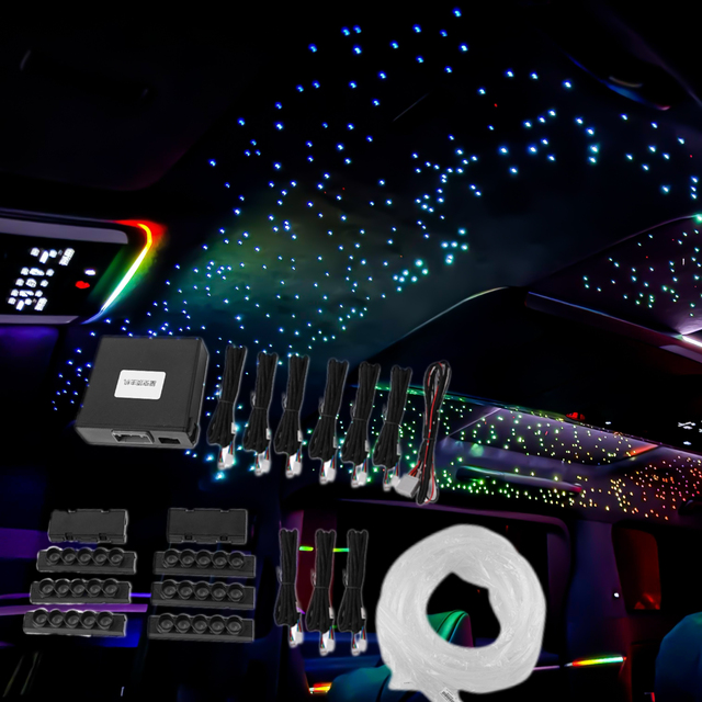 2025 Upgrade Symphony Car Starry Sky Top Fiber Optic Star Roof Ceiling Decoration Shooting Starlight 12V Lighting Small Module