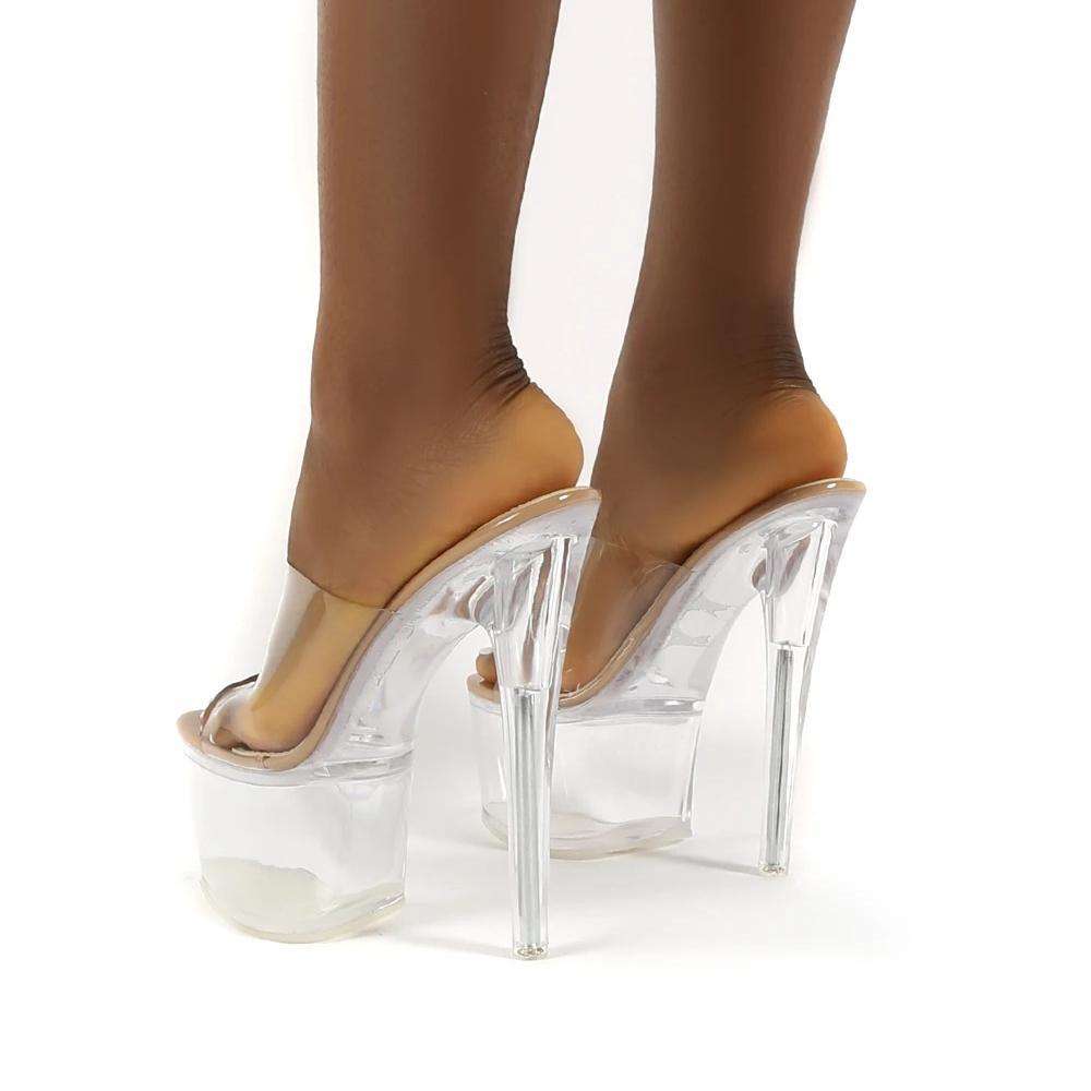 jelly sandal heel neon yellow