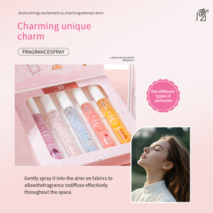 Set de 5 Sprays de Fragancia de 10 ml, Sin Alcohol, Larga Duración, Aroma a Melocotón y Vainilla, Perfume Corporal y Capilar, Muestra en Caja de Regalo - Product Image 4