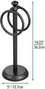 Portasciugamani <span class=keywords><strong>da</strong></span> Lavabo Autoportante - Portasciugamani a 2 Anelli Indipendente - Product Image 3