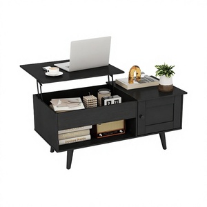 ATUNUS Modern <b>Coffee</b> <b>Table</b> with Linen Fabric and Metal Frame Adjustable Design Living Room Home Furniture Drop-Shipping to US - Product Image 2
