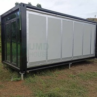 Casa Contenedor Modular, Edificio de Acero Prefabricado con Paneles Aislantes para Oficina en Obras de Construcción