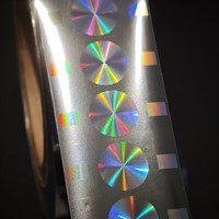 Rouleaux de feuille de marquage à chaud personnalisés anti-contrefaçon, effet arc-en-ciel pour la conception de boîtes, feuille de marquage à chaud 3D effet lentille