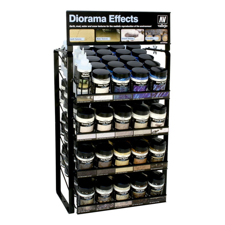 Apache AVEX108 Double Sided Color Range Powder Coated for Metal Paint Pot Display Stand with Casters — view 2
