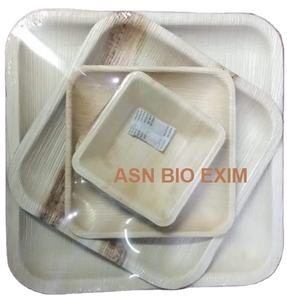 Feuille de palmier Areca écologique bols jetables biodégradables plateaux complexes motif de plantes gravées ensemble d'assiettes à vaisselle fêtes - Product Image 3