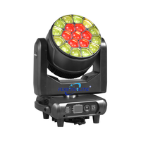 19 pièces 40W Big Bee Eyes Zoom Wash Moving Head Light IP20 Contrôle DMX 512 Éclairage de scène LED coloré pour discothèque, bar, événement, spectacle