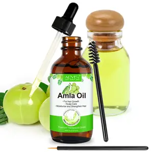 ALIVER private label custom wholesale moisturize strengthen hair scalp care hair growth cold pressed 100 pure amla hair oil