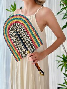 手作りモダンスタイルガーナアフリカわら織り壁装飾ベトナム輸入海草色記念日 - Product Image 3