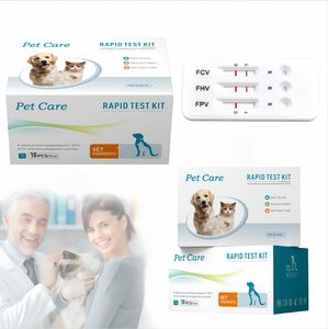 고양이 5 in 1 대변 콤보 급속 테스트 Fhv Fcv Fcv Fcv Fpv Toxo Ag Gia 애완 동물 가토스를위한 고양이 진단 테스트 키트 - Product Image 2