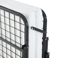 Cadre de lit simple pliant moderne sur mesure OEM pour hôtel, assemblage facile, construction métallique haute capacité pour invités