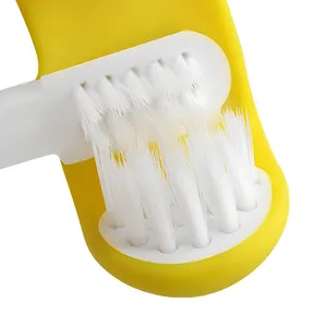 2024 produk terlaris rambut lembut bentuk-u sikat gigi 3 sisi untuk sikat gigi kebersihan bayi