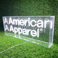 Letrero Luminoso de Neón Personalizado en Acrílico, con Base, para Decoración de Empresas, IP65 Impermeable, con Control Remoto, para Publicidad