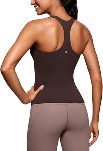 <span class=keywords><strong>Camisetas</strong></span> sin mangas para mujer, personalizables, <span class=keywords><strong>de</strong></span> alta calidad, tejido <span class=keywords><strong>de</strong></span> punto suave, ajuste relajado, ropa informal, capas <span class=keywords><strong>de</strong></span> gimnasio sólidas - Product Image 5