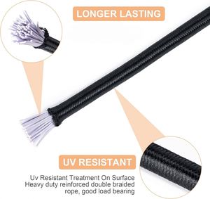 Cuerda elástica de macramé rosa de 1/8 de pulgada, resistente, para amarre, kayak, muñequera, toldo, tienda de campaña, bolsos, zapatos, bricolaje - Product Image 3