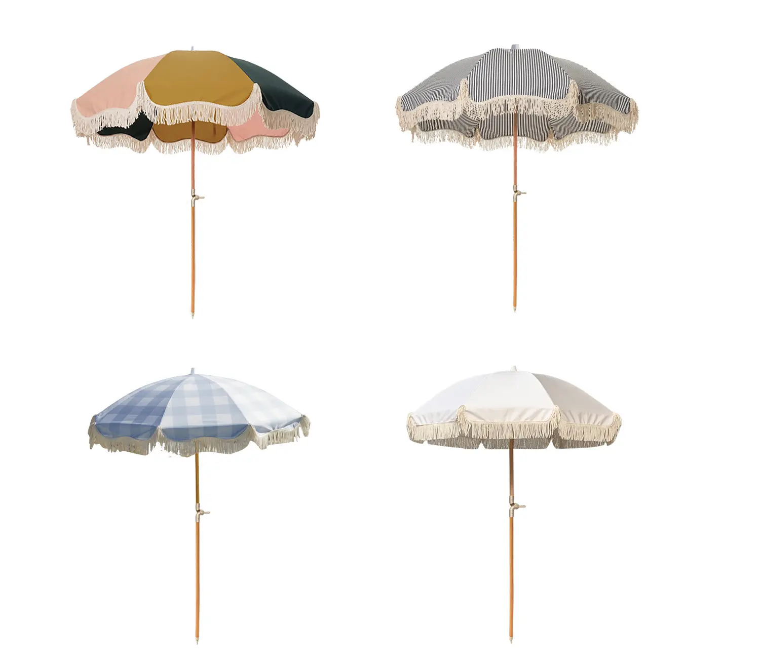 저렴한 광고 사용자 정의 로고 쉬운 캐리 캔버스 블루 방수 고강도 태양 해변 술 우산