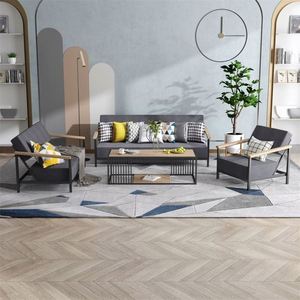 Sofá <span class=keywords><strong>de</strong></span> Estilo Nórdico, Metálico, Simple, Moderno, <span class=keywords><strong>de</strong></span> Lujo Ligero, para Sala <span class=keywords><strong>de</strong></span> Estar u Oficina, Combinación <span class=keywords><strong>de</strong></span> Sofá y Silla, Estilo Influencer - Product Image 4