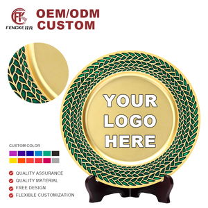 Placa de trofeo de premios 3D de Metal antiguo personalizada, placa conmemorativa de recuerdo de aluminio de fábrica para regalos corporativos - Product Image 1