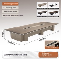 HYZ-281X Table de conférence longue, simple et moderne, rectangulaire, en bambou ignifuge, 6 places, mobilier de bureau pour conférence