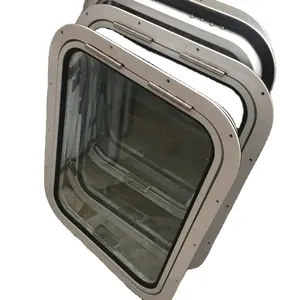 Customizable fireproof rectangular marine windows for boat