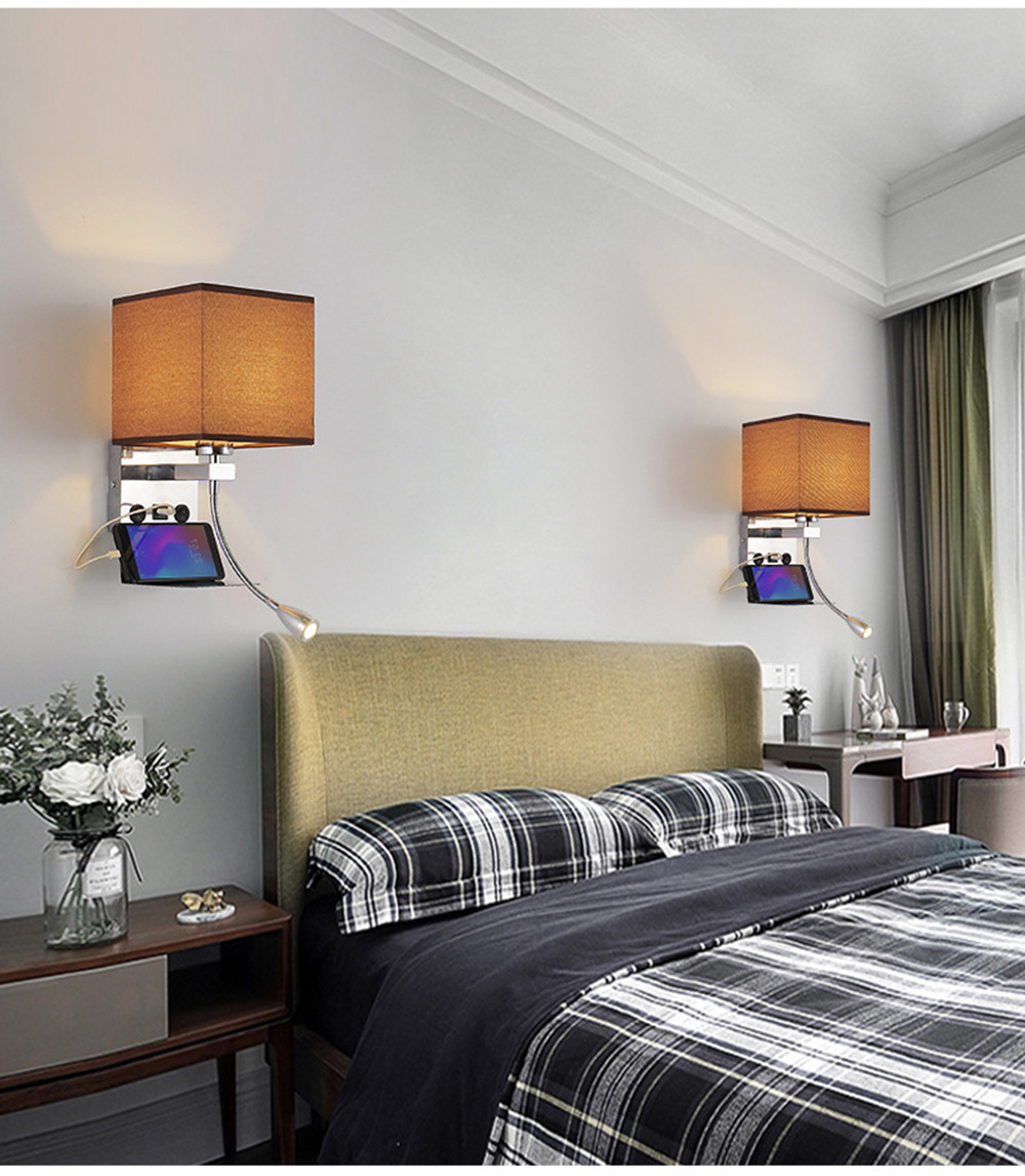 Factory Wholesale Decorative Fabric Lamp Modern Wall light For Hotel Home Living Room