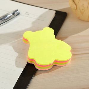 Notes autocollantes en forme de cœur colorées, blocs-notes réutilisables en néon mignons pour notes de bureau et rappels à emporter, cadeaux promotionnels - Product Image 2