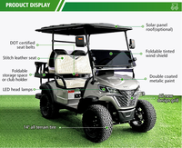 Vente en gros City Street Ready 48v Lithium Golf Cart 2 + 2 Modèle pour Golf Club