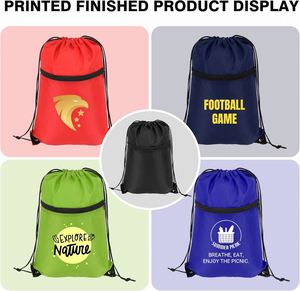 Custom Logo <b>Drawstring</b> Bags Wholesale Personalized Promotional Gifts Multi Purpose Sports <b>Backpacks</b> - Product Image 2