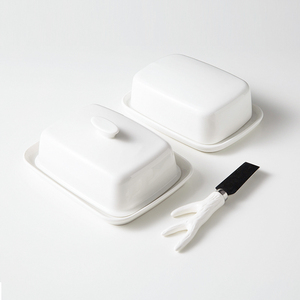 Hyniweiye — plat <span class=keywords><strong>à</strong></span> beurre en porcelaine blanche, odm, avec couvercle, pour comptoir, hôtel, restaurant, en céramique, un bâton - Product Image 6