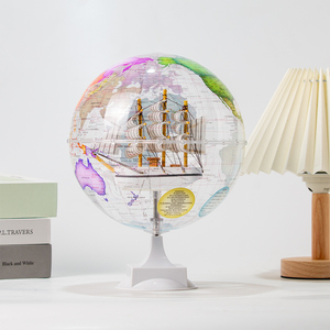 Wellfun Fabricant Lumière Chaude Monde Terre Globe Carte Globe Décoratif avec Bluetooth - Product Image 1