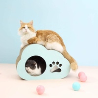 Griffoir et Maisonnette Moderne pour Chat avec Tapis à Griffer – Mobilier pour Chat 1 Ensemble