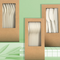 Vente en gros d'ensembles de couteaux, fourchettes et cuillères jetables BPI compostables, biodégradables uniquement, pour événements et fêtes