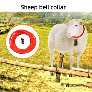 Collier de traction réglable pour bétail, chien, vache, mouton, avec sonnette en cuivre et traceur, pour l'engraissement et la traînée, avec tuyau haute pression supplémentaire - Product Image 1